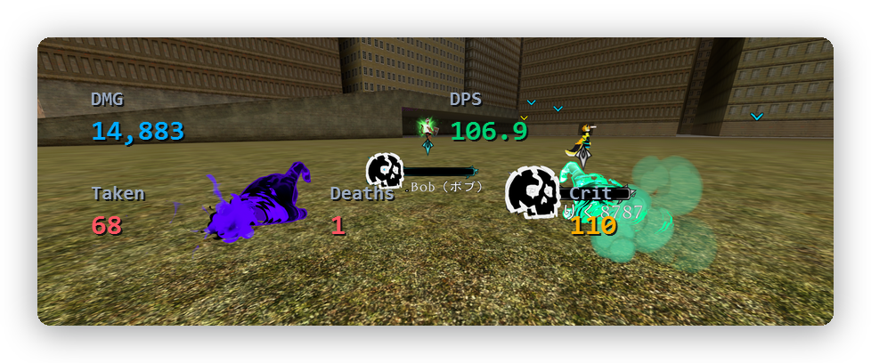 Stats HUD with the background off